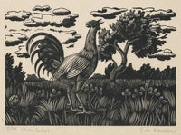 Chanticleer (1930) art print by Eric Ravilious, showcasing intricate details and a dreamy atmosphere.