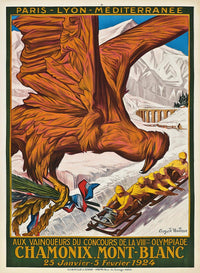 Chamonix Mont-Blanc VIII Olympic Games 1924 Poster Print