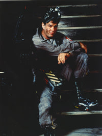 Dan Aykroyd sitting on stairs classic photo print