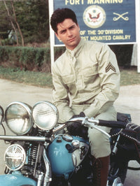 John Stamos motorcycle portrait photo print in multiple sizes.