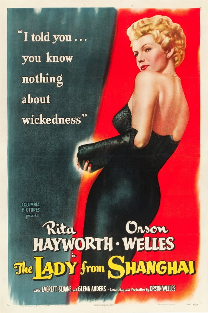 The Lady From Shanghai Movie Poster featuring Rita Hayworth (11x17)