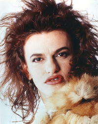 Close-up portrait photo print of Sandra Bernhard.