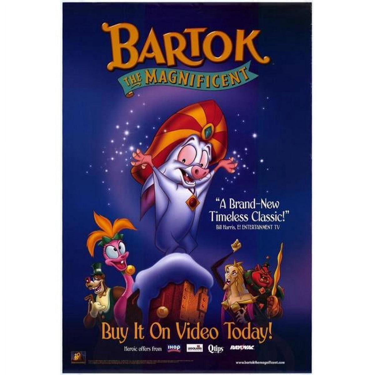 Bartok the Magnificent movie poster print showcasing vibrant colors and whimsical design.