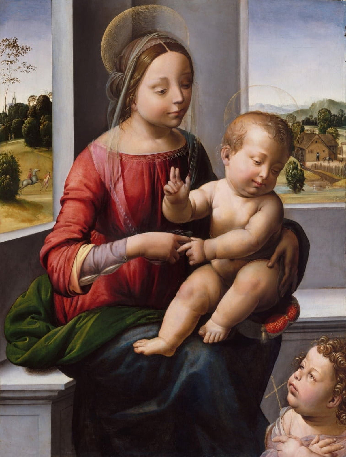 Madonna and Child with The Young St. John The Baptist fine art print