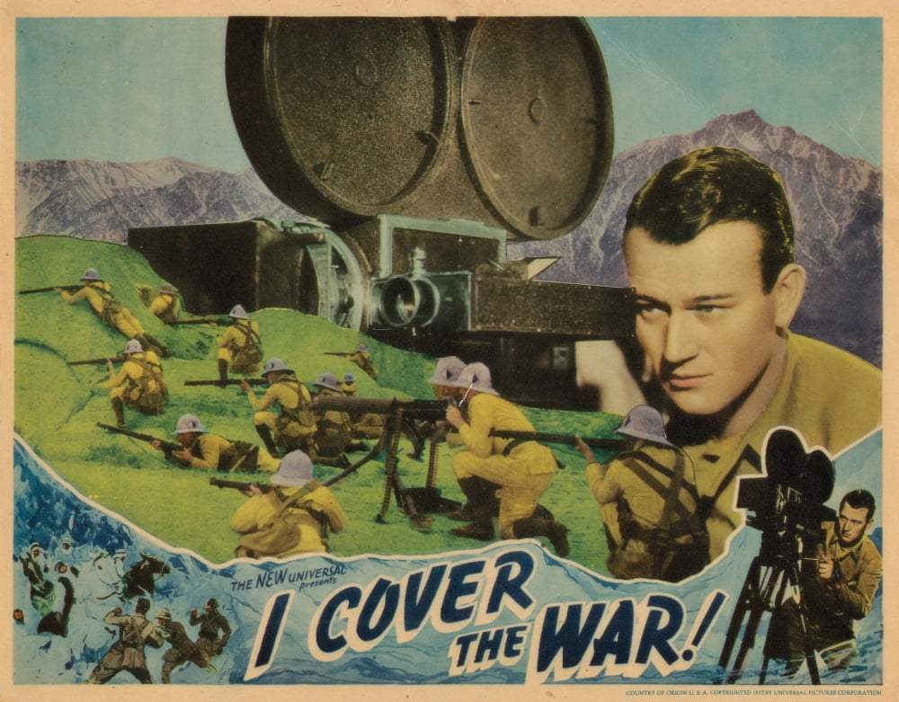 I Cover The War Lobby Card Print featuring John Wayne, 1937 movie masterprint.