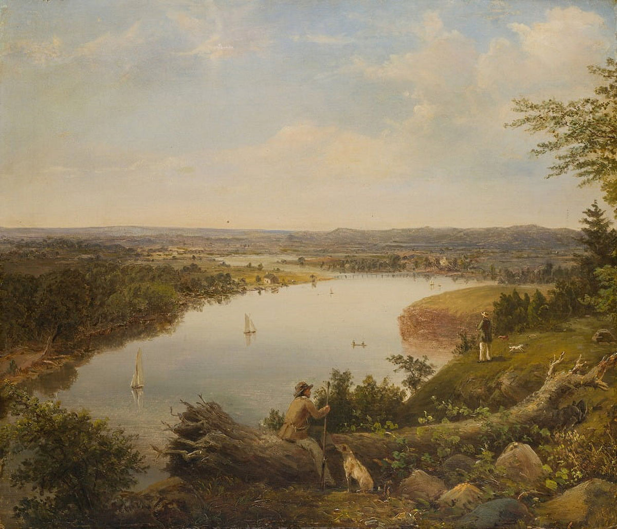 Hudson River Valley Landscape Poster Print (18x24) depicting serene nature scenery.