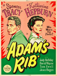 Adam's Rib Movie Poster Print featuring Spencer Tracy and Katharine Hepburn