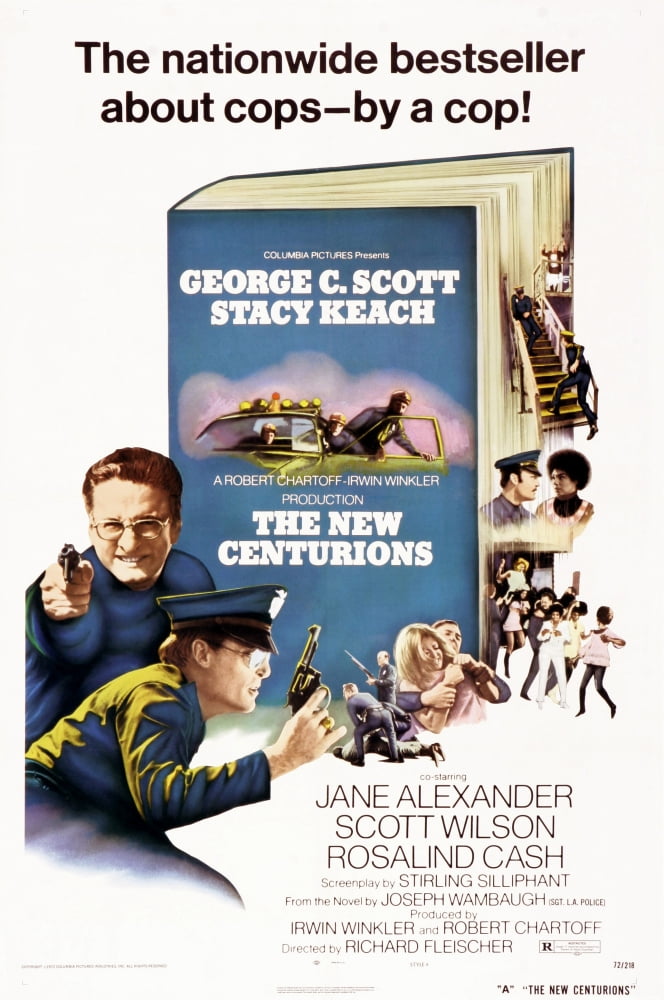 The New Centurions movie masterprint poster featuring George C. Scott and Stacy Keach.