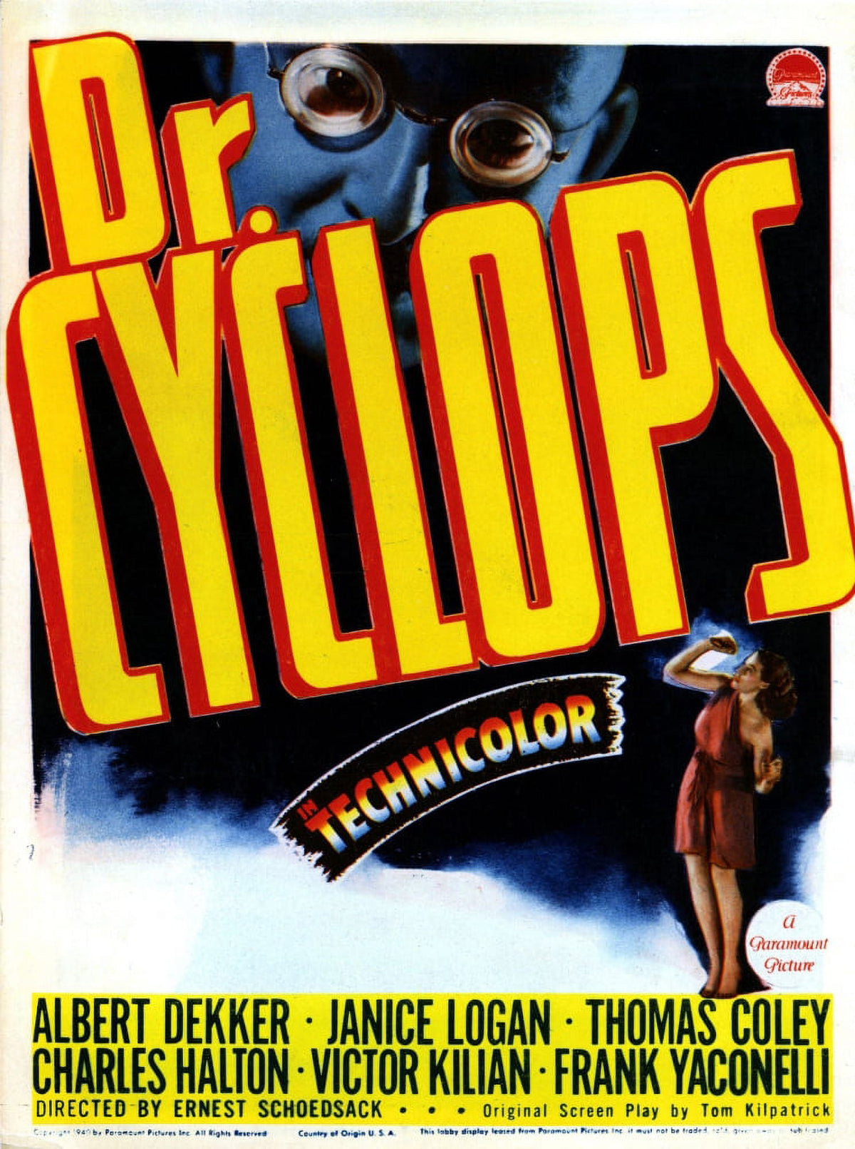 Dr. Cyclops Movie Masterprint Poster - 11x17 size.