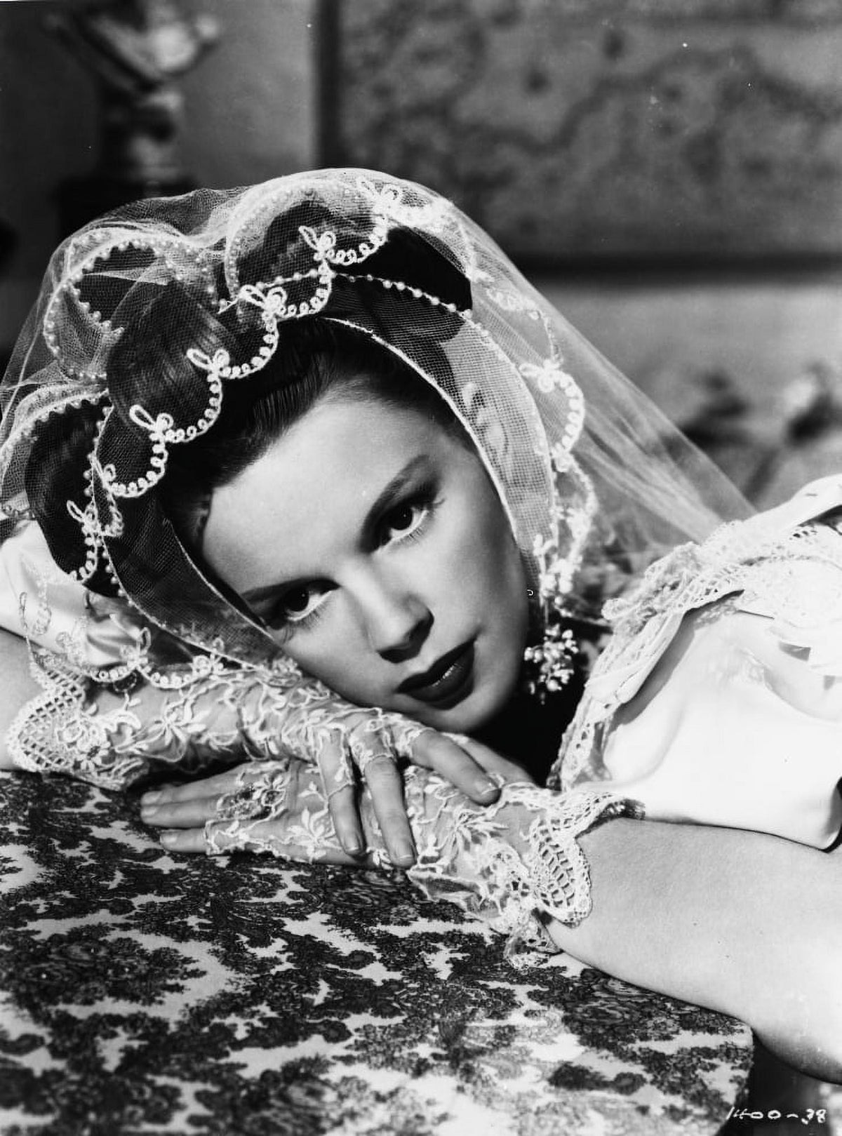 Portrait photo print of Judy Garland in classic style.