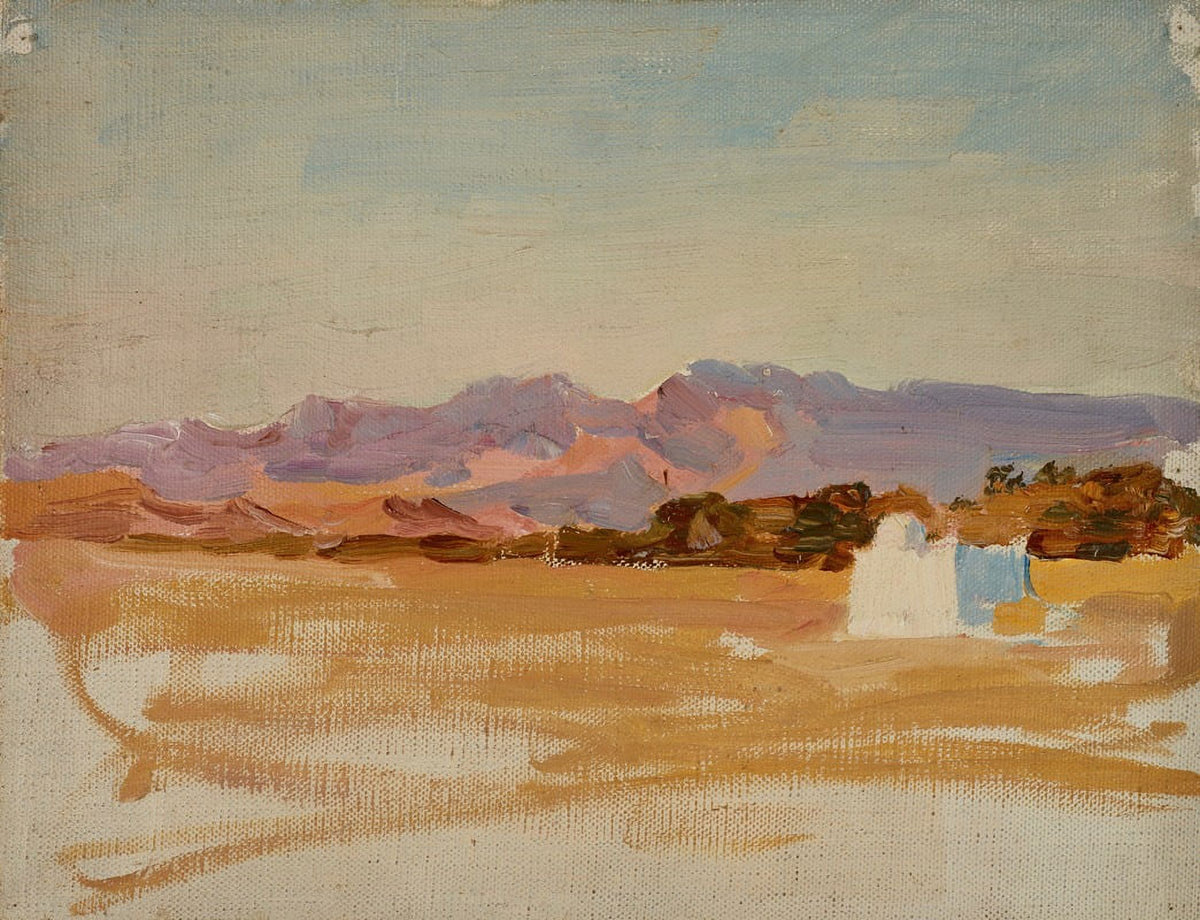 Sahara Desert Poster Print (1909) by Jan Ciągliński showcasing stunning desert landscape.