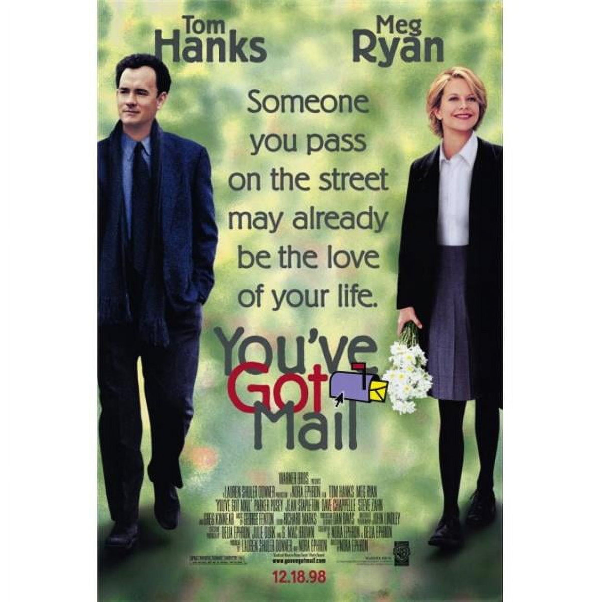You've Got Mail Movie Poster Print 27x40 featuring Tom Hanks and Meg Ryan.