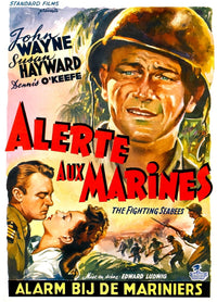 The Fighting Seabees movie poster print featuring John Wayne, 11x17 inches.