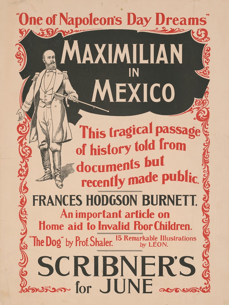 Maximilian in Mexico poster print by L. L. Roush, historical artwork.