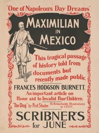 Maximilian in Mexico poster print by L. L. Roush, historical artwork.