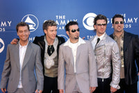 'NSYNC 2002 Grammy Awards poster print featuring vibrant colors and iconic moments