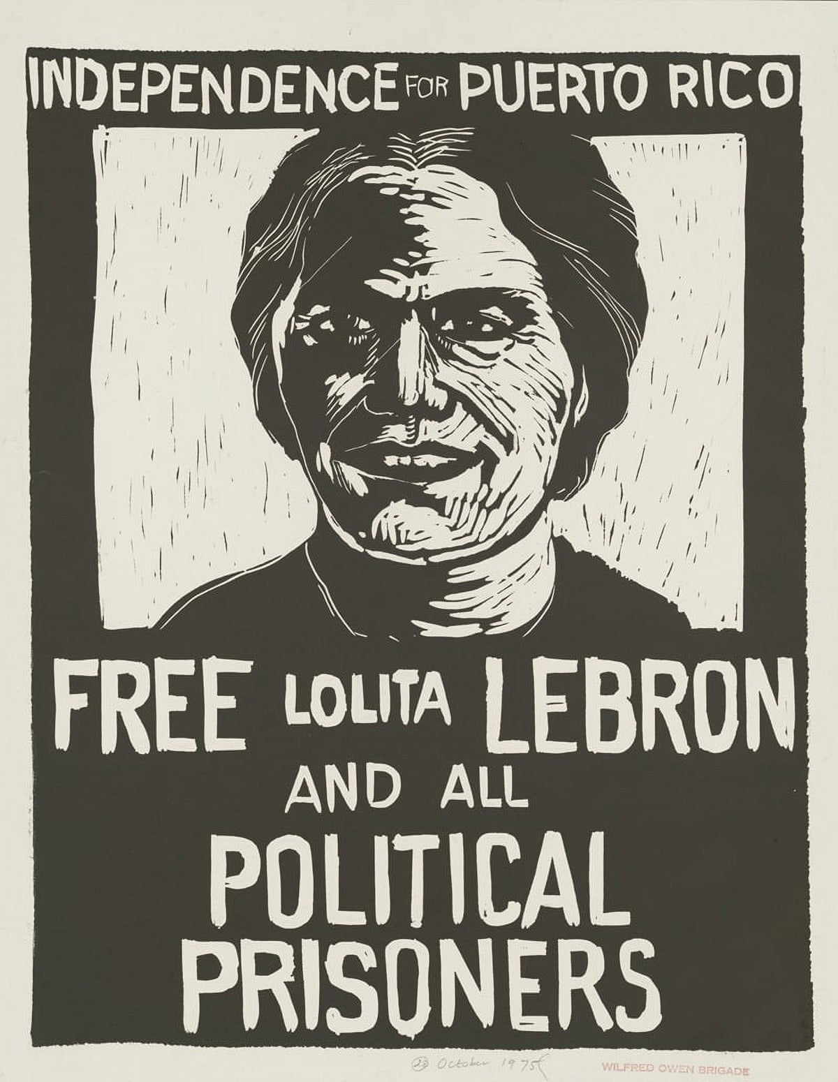 Free Lolita Lebron and All Political Prisoners Poster Print by Rachael Romero