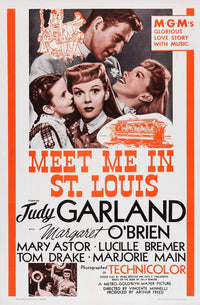 Meet Me In St. Louis movie masterprint poster featuring Judy Garland and Margaret O'Brien.