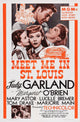 Meet Me In St. Louis movie masterprint poster featuring Judy Garland and Margaret O'Brien.