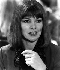 Portrait of Glenda Jackson in black and white photo print