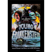 Young Frankenstein movie poster print featuring Gene Wilder and Peter Boyle from the 1974 film.
