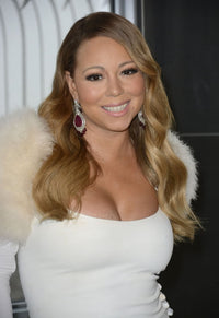 Mariah Carey at the Empire State Building press conference for Valentine's Day, February 2014.