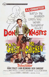 The Ghost And Mr. Chicken movie poster featuring Don Knotts and cast from the 1966 film.