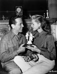 Humphrey Bogart and Lauren Bacall wedding scene photo print.
