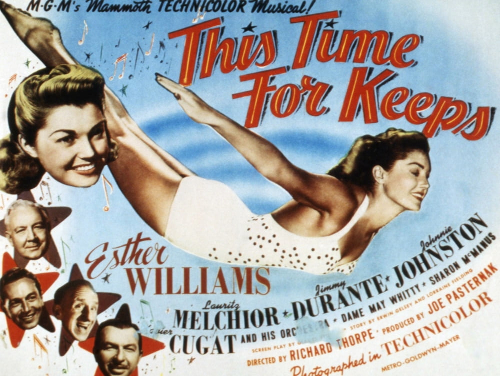 This Time For Keeps movie masterprint poster featuring Esther Williams and other stars from the 1947 film.