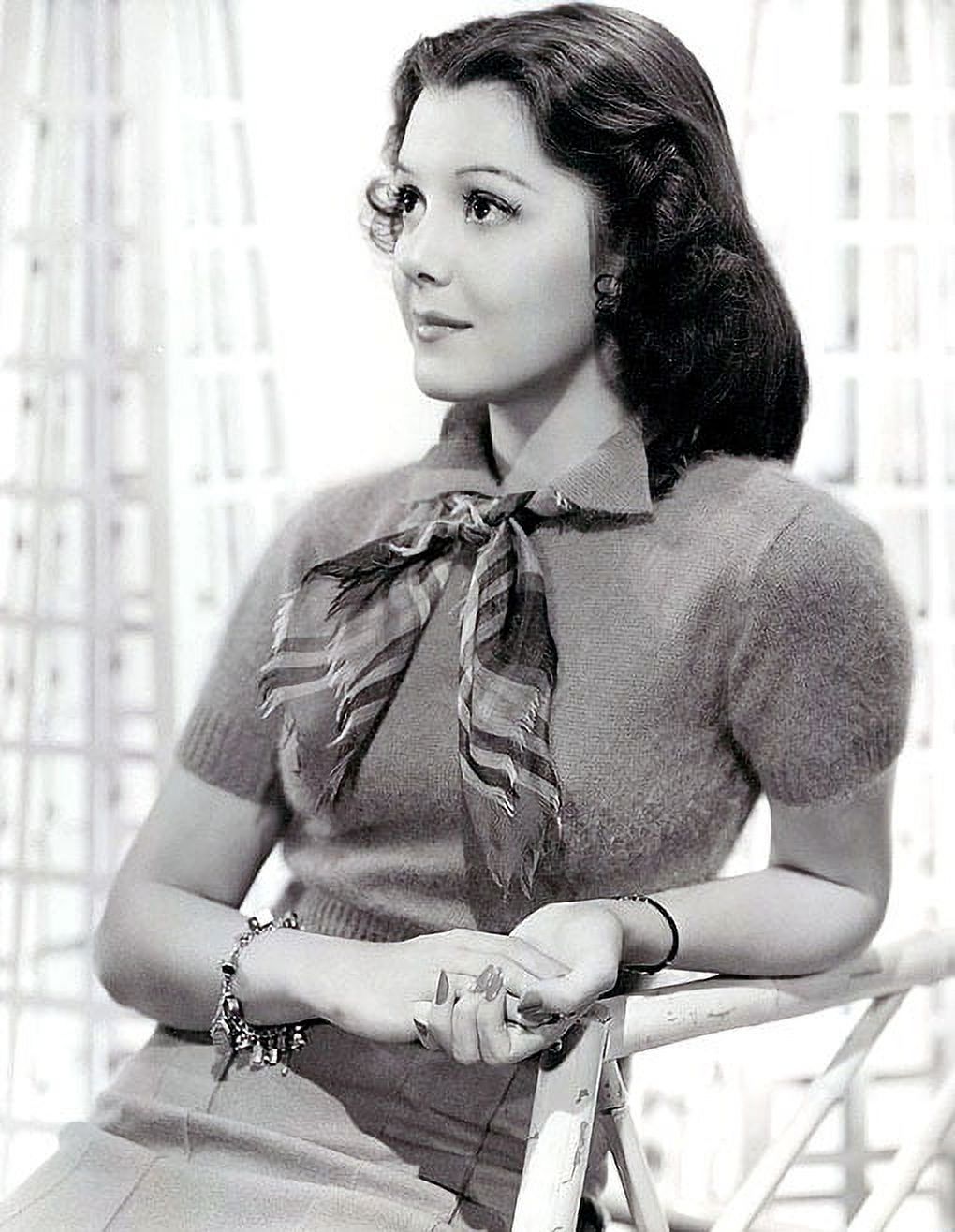 Ann Rutherford Scarf Photo Print showcasing classic Hollywood elegance.