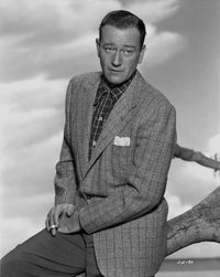 John Wayne portrait photo print in sports coat.