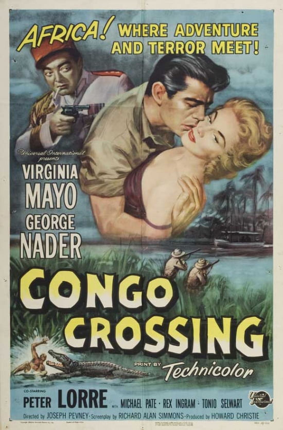 Congo Crossing Movie Poster 11 x 17 print featuring jungle adventure imagery.