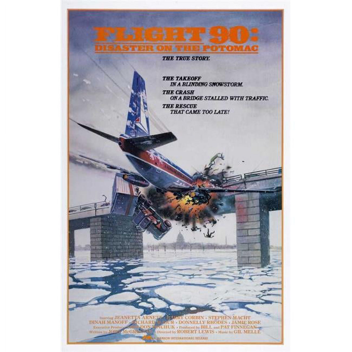 Flight 90 Disaster on the Potomac Movie Poster 11x17