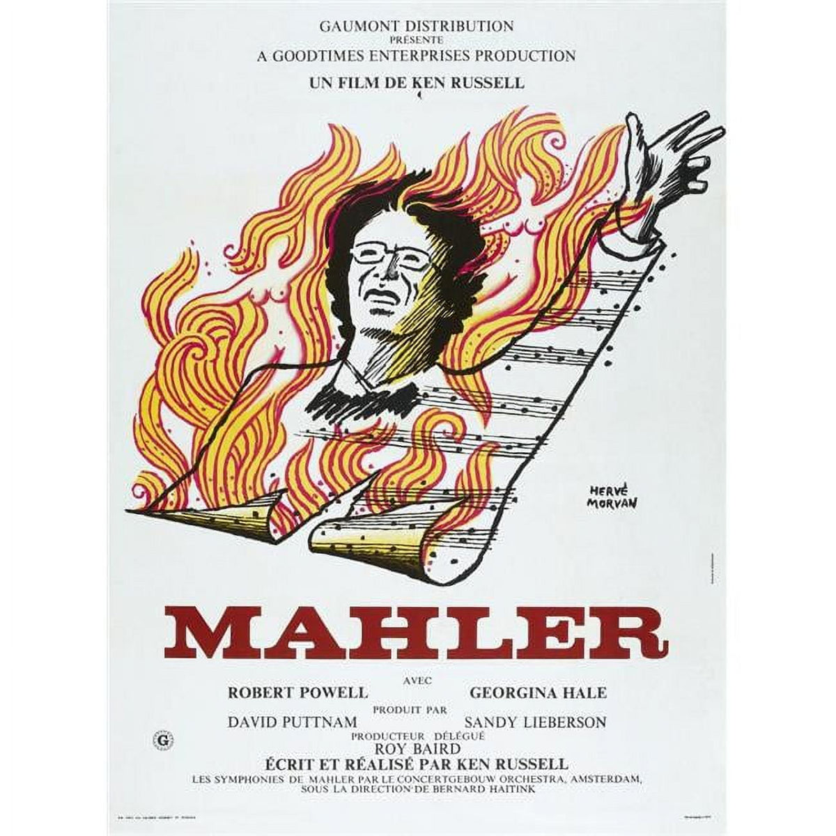 Mahler Movie Masterprint Poster featuring Robert Powell, 1974, 11x17 size