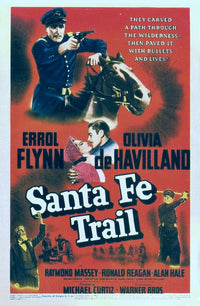 Santa Fe Trail Movie Poster featuring Olivia De Havilland and Errol Flynn, 1940 Masterprint