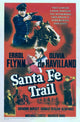 Santa Fe Trail Movie Poster featuring Olivia De Havilland and Errol Flynn, 1940 Masterprint