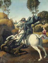 Saint George and the Dragon poster print by Raphael, 18x24