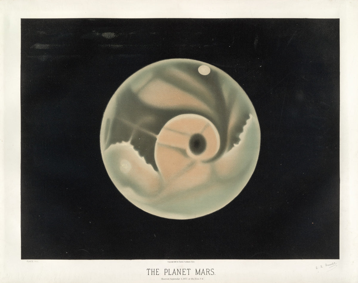 Mars Planet Poster Print by Étienne Léopold Trouvelot showcasing the beauty of the planet.
