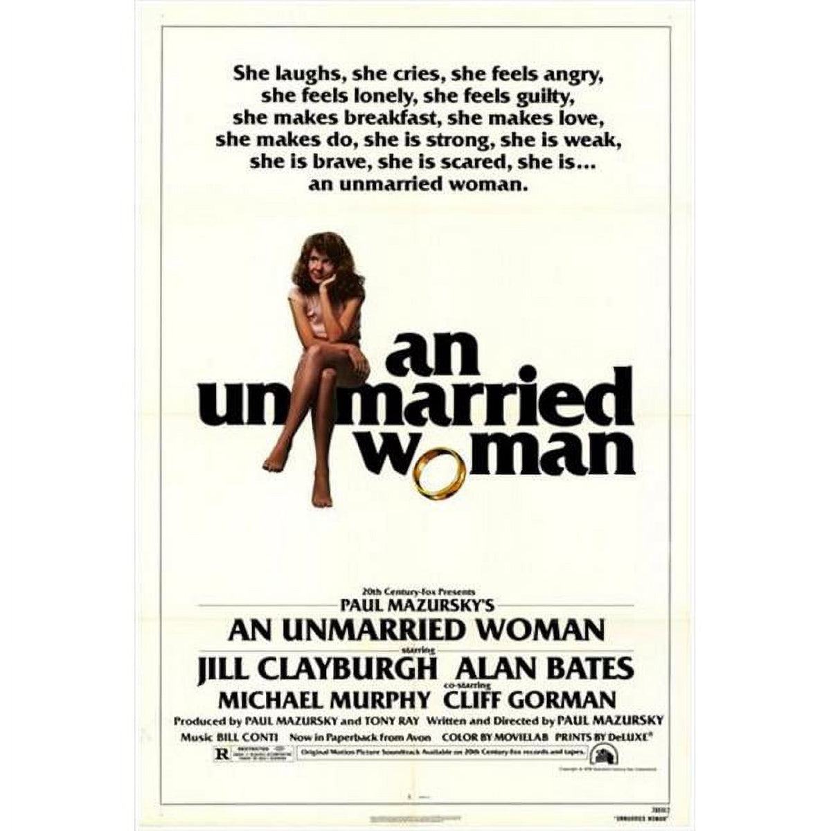 An Unmarried Woman movie poster print 27x40 size.
