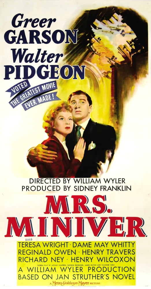 Mrs. Miniver Movie Masterprint Poster featuring Greer Garson and Walter Pidgeon