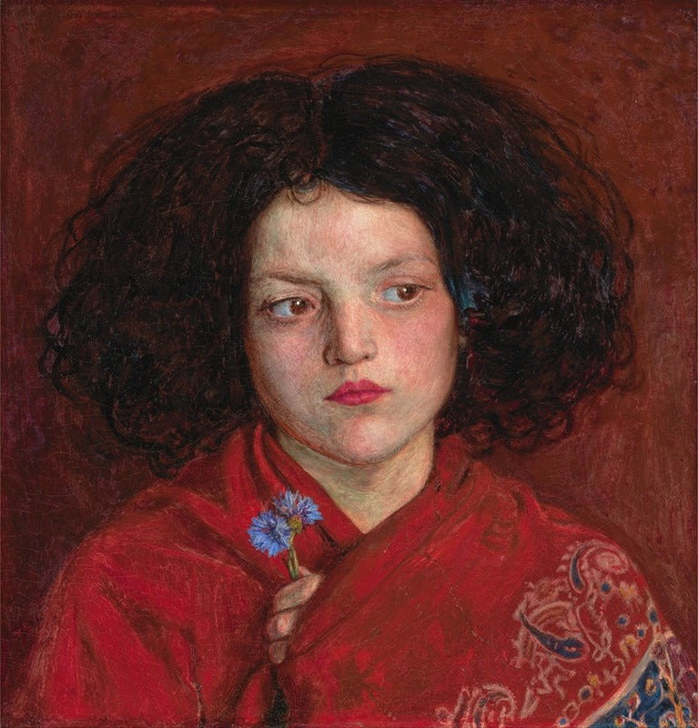 The Irish Girl poster print by Ford Madox Brown in vibrant colors.