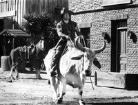 Alex Karras Riding a Cow Photo Print - Unique Sports Memorabilia