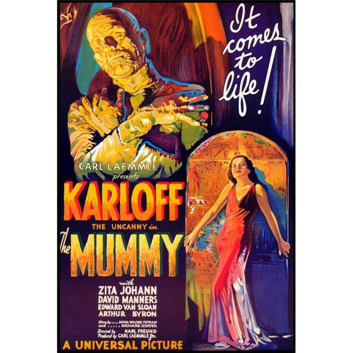 The Mummy Movie Poster Print in 27x40 size, perfect for movie lovers.