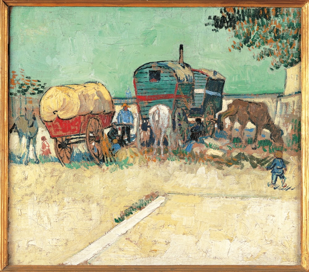 Encampment of Gypsies with Caravans Poster Print