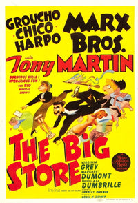 The Big Store movie poster featuring the Marx Brothers Chico Groucho Harpo 1941
