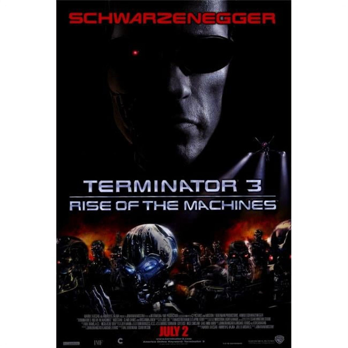 Terminator 3 Rise of the Machines Movie Poster Print
