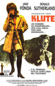 Klute movie poster art featuring Jane Fonda and Donald Sutherland, 1971 film.