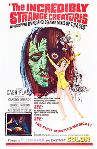 The Incredibly Strange Creatures Who Stopped Living and Became Mixed-Up Zombies movie poster print 1964.