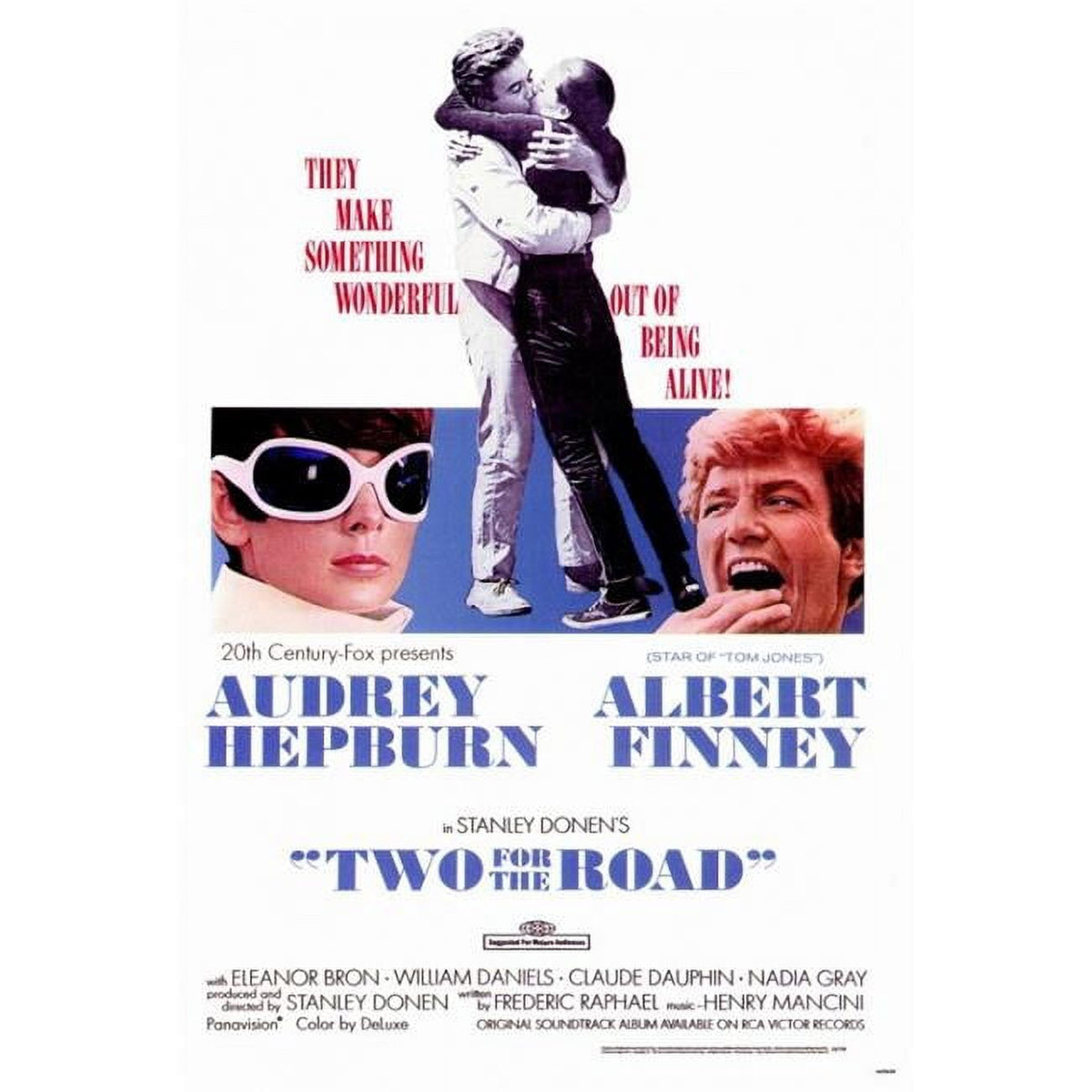 'Two for the Road' movie poster print featuring vibrant design.