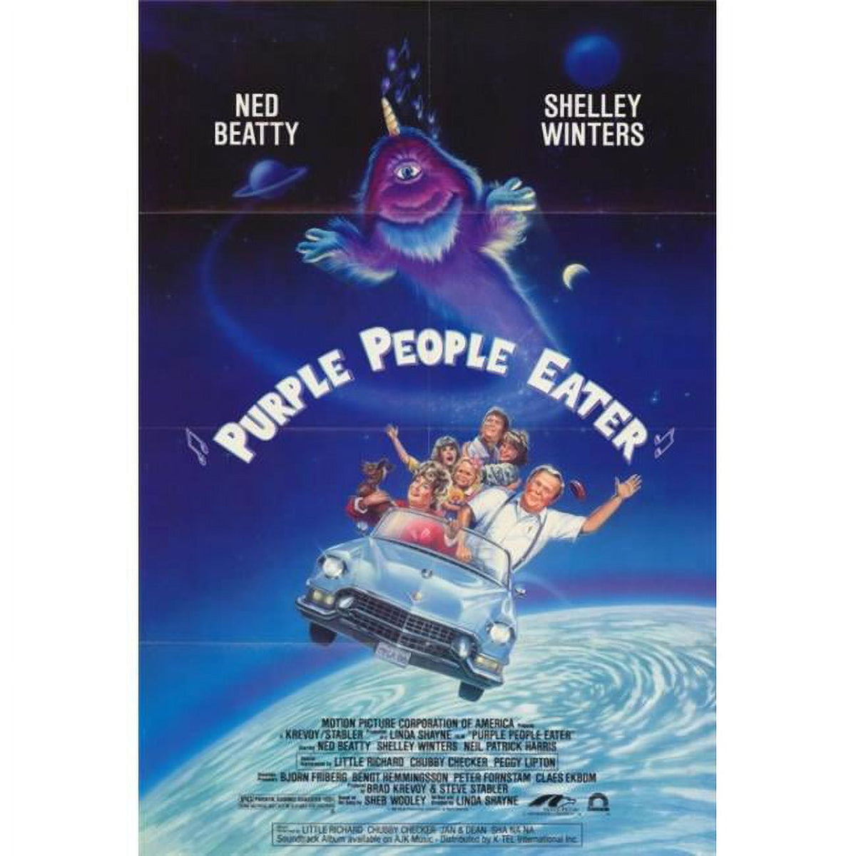 Purple People Eater Movie Poster Print in vibrant colors